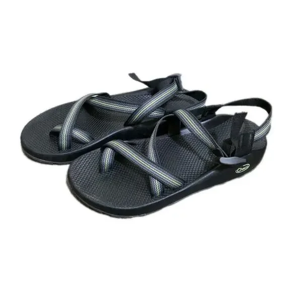Chacos Mens Z1 Outdoor Sandal Adjustable Double Strapped Gray/Lime Green 13 - Picture 1 of 11